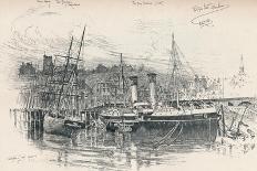 Folkestone Harbour, 1896, (1898)-Edward William Charlton-Stretched Canvas