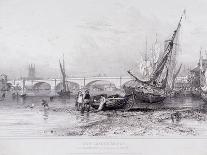 London Bridge (Old and New), London, 1833-Edward William Cooke-Framed Giclee Print