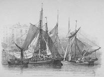 View of Billingsgate Wharf with Oyster Boats, City of London, 1830-Edward William Cooke-Giclee Print