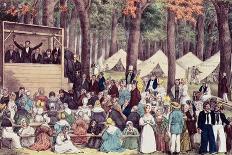 Methodist Camp Meeting, 1836-Edward Williams Clay-Framed Stretched Canvas