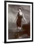 Edwardian Bathing Beauty Miss M. Odell Wears a "V"-Neck One-Piece Bathing Costume-null-Framed Photographic Print