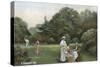 Edwardian Garden Scene-null-Stretched Canvas