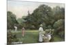 Edwardian Garden Scene-null-Mounted Premium Giclee Print