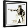 Edwardian Gentleman Duelling with a Pistol-Richard Hook-Framed Giclee Print