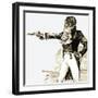 Edwardian Gentleman Duelling with a Pistol-Richard Hook-Framed Giclee Print