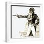 Edwardian Gentleman Duelling with a Pistol-Richard Hook-Framed Giclee Print