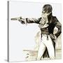 Edwardian Gentleman Duelling with a Pistol-Richard Hook-Stretched Canvas