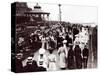 Edwardian Ladies and Gentleman Walk up and Down the Promenade, 1905-null-Stretched Canvas