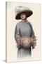 Edwardian Lady with Muff Designed by Mrs Ralston-null-Stretched Canvas
