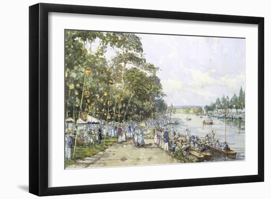 Edwardian Summer, Henley Regatta, c.1908-John Sutton-Framed Giclee Print