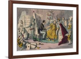 Edwards Arm in the Hands of His Medical Advisers, 1850-John Leech-Framed Giclee Print