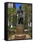 Edwin Booth Statue in Gramercy Park, New York City, New York, USA-Richard Cummins-Framed Stretched Canvas