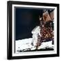 Edwin Buzz Aldrin Descends the Steps of the Lunar Module Ladder to Walk on the Moon, 1969-null-Framed Photographic Print