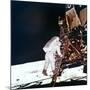 Edwin Buzz Aldrin Descends the Steps of the Lunar Module Ladder to Walk on the Moon, 1969-null-Mounted Photographic Print