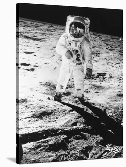 Edwin E. Aldrin Jr. Walks the Moon-null-Stretched Canvas