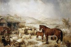 The Farmyard in Winter-Edwin Frederick Holt-Laminated Giclee Print