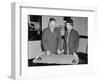 Edwin H. Dressel and Nellie Tayloe Ross discuss the United States gold reserve, 1937-Harris & Ewing-Framed Photographic Print