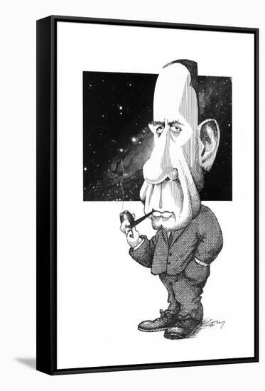 Edwin Hubble, US Astronomer-Gary Gastrolab-Framed Stretched Canvas