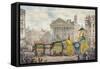 Edwin Hughes Passing the Royal Exchange, City of London, 1847-null-Framed Stretched Canvas