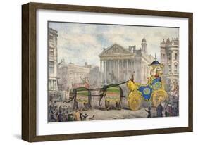 Edwin Hughes Passing the Royal Exchange, City of London, 1847-null-Framed Giclee Print