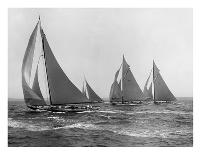 Ship Crewmen Standing on the Bowsprit, 1923-Edwin Levick-Art Print