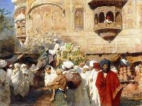 An Open-Air Restaurant, Lahore, C1889-Edwin Lord Weeks-Mounted Giclee Print