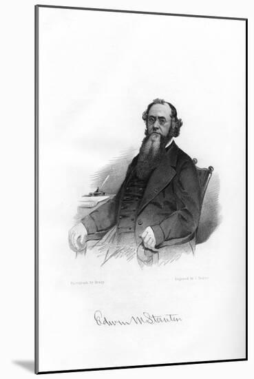 Edwin Mcmasters Stanton, American Lawyer, Politician, 1862-1867-Brady-Mounted Giclee Print