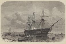 Launch of The Cressy Screw Steam-Ship, at the Royal Dockyard, Chatham-Edwin Weedon-Giclee Print