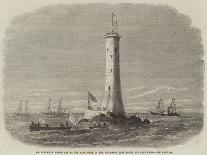 Sir Frederick Arrow Laying the Last Stone of the Wolf-Rock Lighthouse, Off Land'S-End-Edwin Weedon-Giclee Print