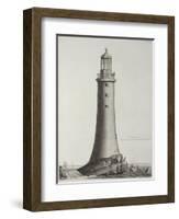 Edystone Lighthouse Engraved by Edward Rooker-Henry Winstanley-Framed Giclee Print