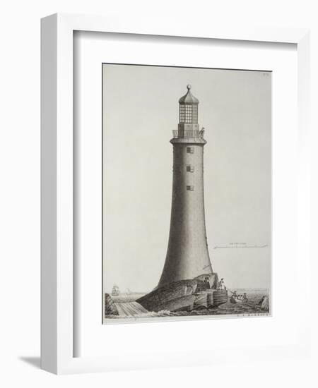 Edystone Lighthouse Engraved by Edward Rooker-Henry Winstanley-Framed Giclee Print