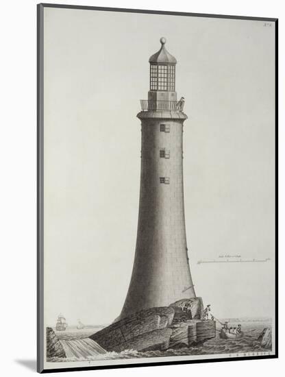 Edystone Lighthouse Engraved by Edward Rooker-Henry Winstanley-Mounted Giclee Print