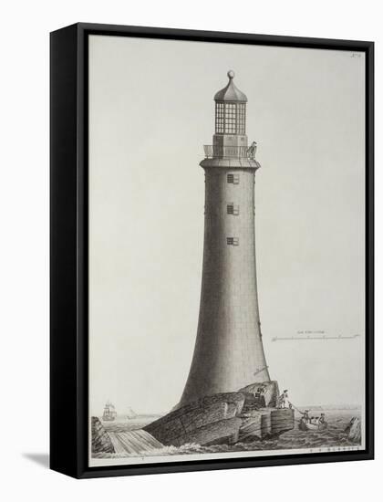 Edystone Lighthouse Engraved by Edward Rooker-Henry Winstanley-Framed Stretched Canvas