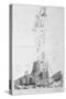 Edystone Lighthouse Engraved by John Record-Henry Winstanley-Stretched Canvas