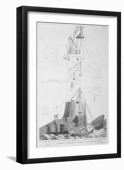 Edystone Lighthouse Engraved by John Record-Henry Winstanley-Framed Giclee Print