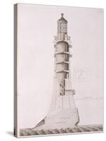 Edystone Lighthouse-Henry Winstanley-Stretched Canvas