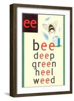 EE in Bee-null-Framed Art Print