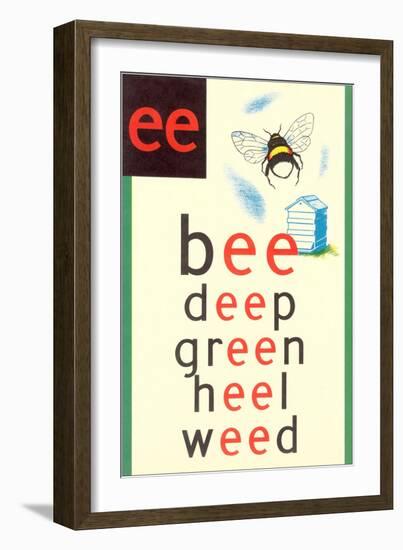 EE in Bee-null-Framed Art Print