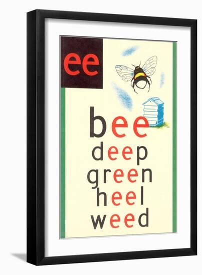 EE in Bee-null-Framed Art Print