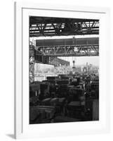 Eectromagnet Above Steel Ingots, Park Gate Iron and Steel Co, Rotherham, South Yorkshire, 1964-Michael Walters-Framed Photographic Print