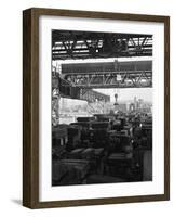 Eectromagnet Above Steel Ingots, Park Gate Iron and Steel Co, Rotherham, South Yorkshire, 1964-Michael Walters-Framed Photographic Print