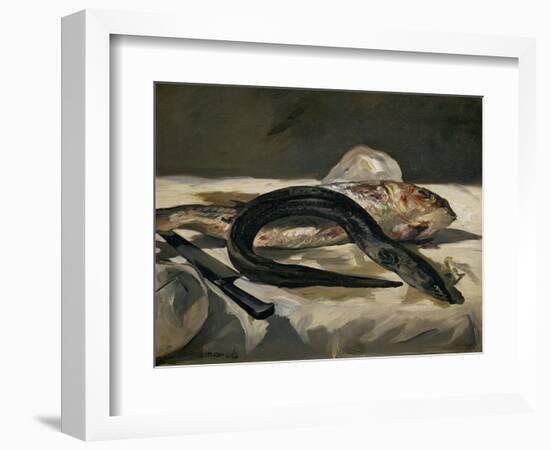 Eel and Red Mullet, 1864-Edouard Manet-Framed Premium Giclee Print