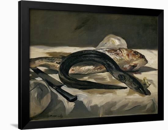 Eel and Red Mullet, 1864-Edouard Manet-Framed Giclee Print