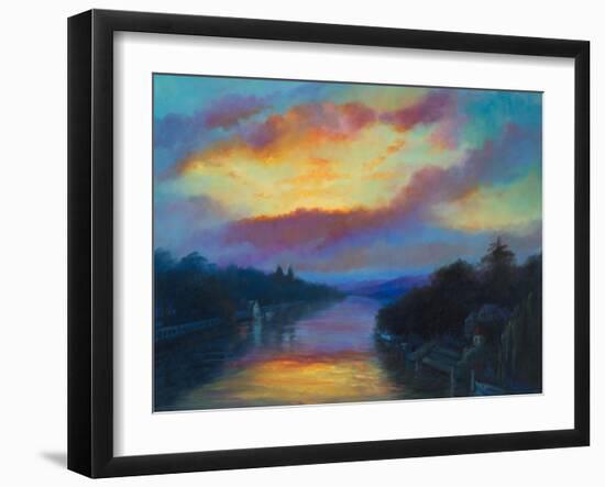 Eel Pie Island Sunrise, 2017-Lee Campbell-Framed Giclee Print