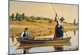 Eel Spearing at Setauket-William Sidney Mount-Mounted Art Print