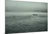 Eerie Look at Boats on the Hudson River in NYC-null-Mounted Photo
