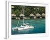 Efate Island Port Vila, Aerial View of Vila Bay and Iririki Island, Vanuatu-Walter Bibikow-Framed Photographic Print