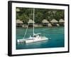 Efate Island Port Vila, Aerial View of Vila Bay and Iririki Island, Vanuatu-Walter Bibikow-Framed Photographic Print