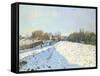 Effect of Snow at Argenteuil, 1874-Alfred Sisley-Framed Stretched Canvas