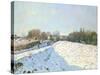 Effect of Snow at Argenteuil, 1874-Alfred Sisley-Stretched Canvas